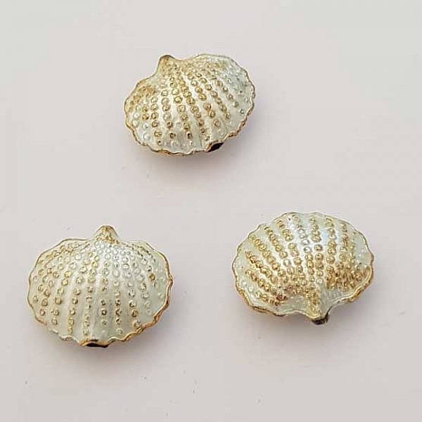 Breloque Coquille Saint Jacques Blanc