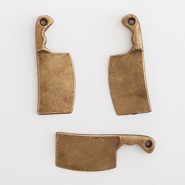 Breloque Couteau cuisine N&deg;01 Bronze x 10 pi&egrave;ces.