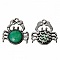 Breloque Crabe Vert Signe Zodiaque Cancer M&eacute;tal Argent&eacute; N&deg;02