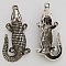 Breloque Crocodile N&deg;01 ZAMAK (PLAQU&Eacute; ARGENT)