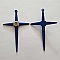 Breloque Croix N&deg;07 Bleu