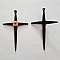 Breloque Croix N&deg;07 Noir