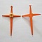 Breloque Croix N&deg;07 Orange