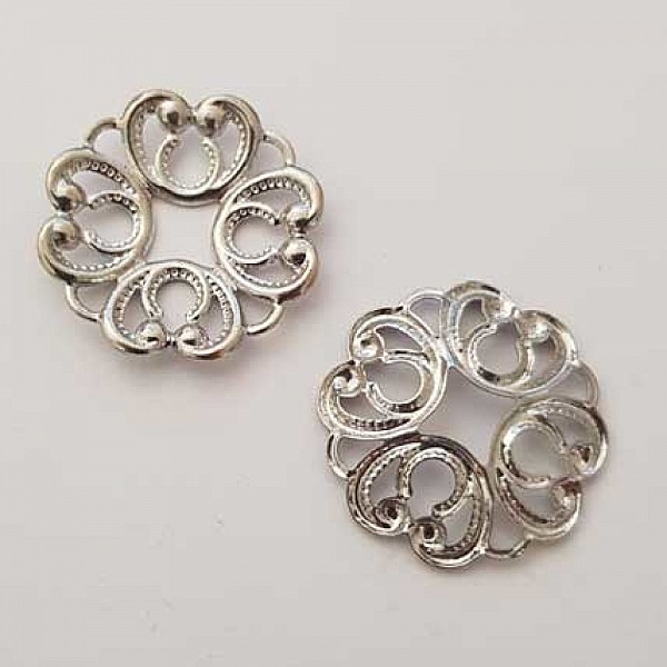 Breloque Divers N&deg;018 Argent Fleur