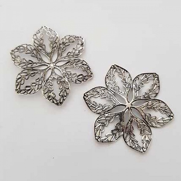 Breloque Divers N&deg;026 Fleur Argent