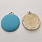 Breloque Divers N&deg;070-03 Pendentif Emaill&eacute; Turquoise