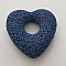 Breloque Divers N&deg;086-05 Pendentif C&oelig;ur Pierre De Lave Bleu