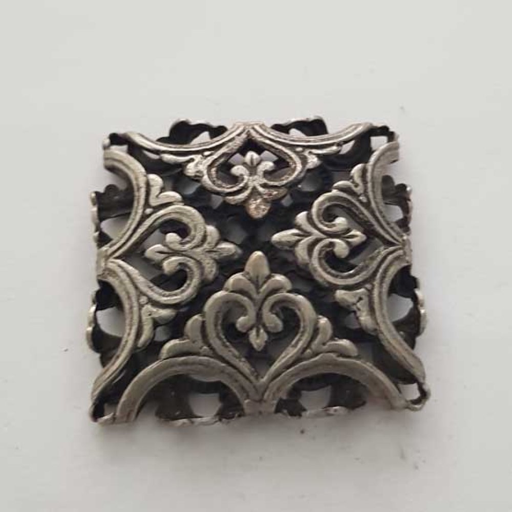 Breloque Divers N&deg;088-02 Pendentif Carr&eacute;