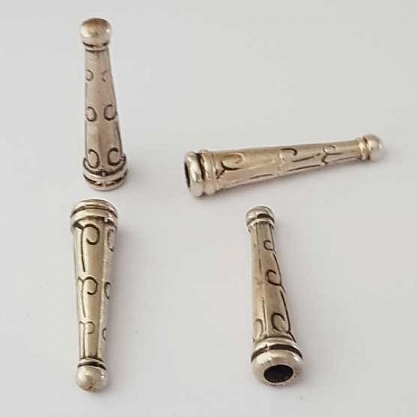 Breloque Embout de finition Bolo Cow-boy Western N&deg;03 Argent Zamak