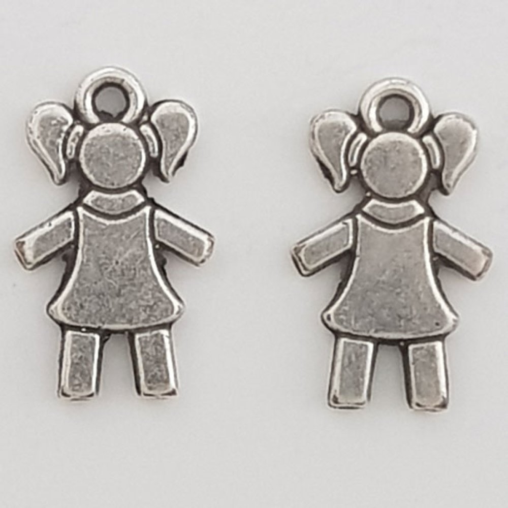 Breloque Enfant N&deg;29-02 Zamak (Plaqu&eacute; Argent)