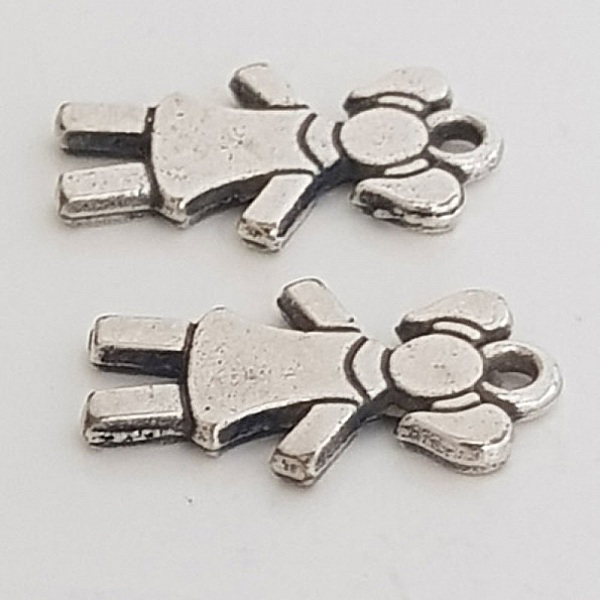 Breloque Enfant N&deg;29-02 Zamak (Plaqu&eacute; Argent)