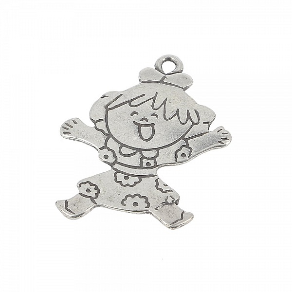 Breloque Enfant N&deg;35 Zamak (Plaqu&eacute; Argent)