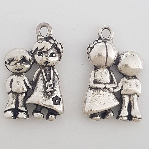 Breloque Enfant N&deg;39 Zamak (Plaqu&eacute; Argent)