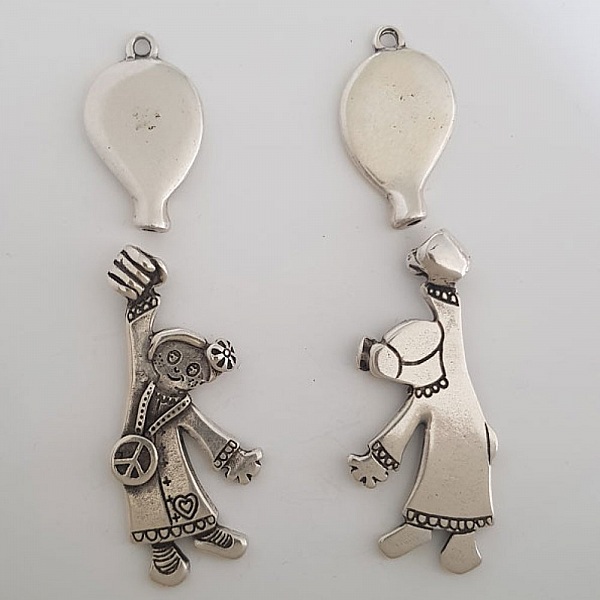 Breloque Enfant N&deg;41-02 Zamak (Plaqu&eacute; Argent)