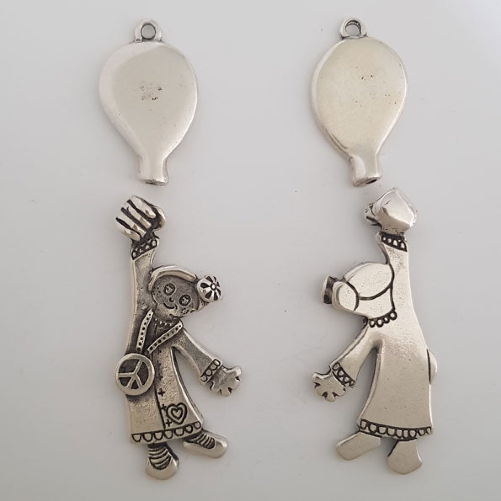 Breloque Enfant N&deg;41-02 Zamak (Plaqu&eacute; Argent)