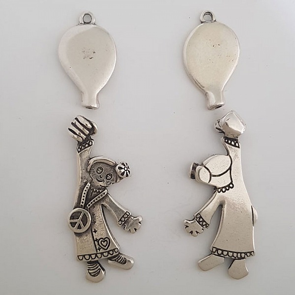 Breloque Enfant N&deg;41-02 Zamak (Plaqu&eacute; Argent)