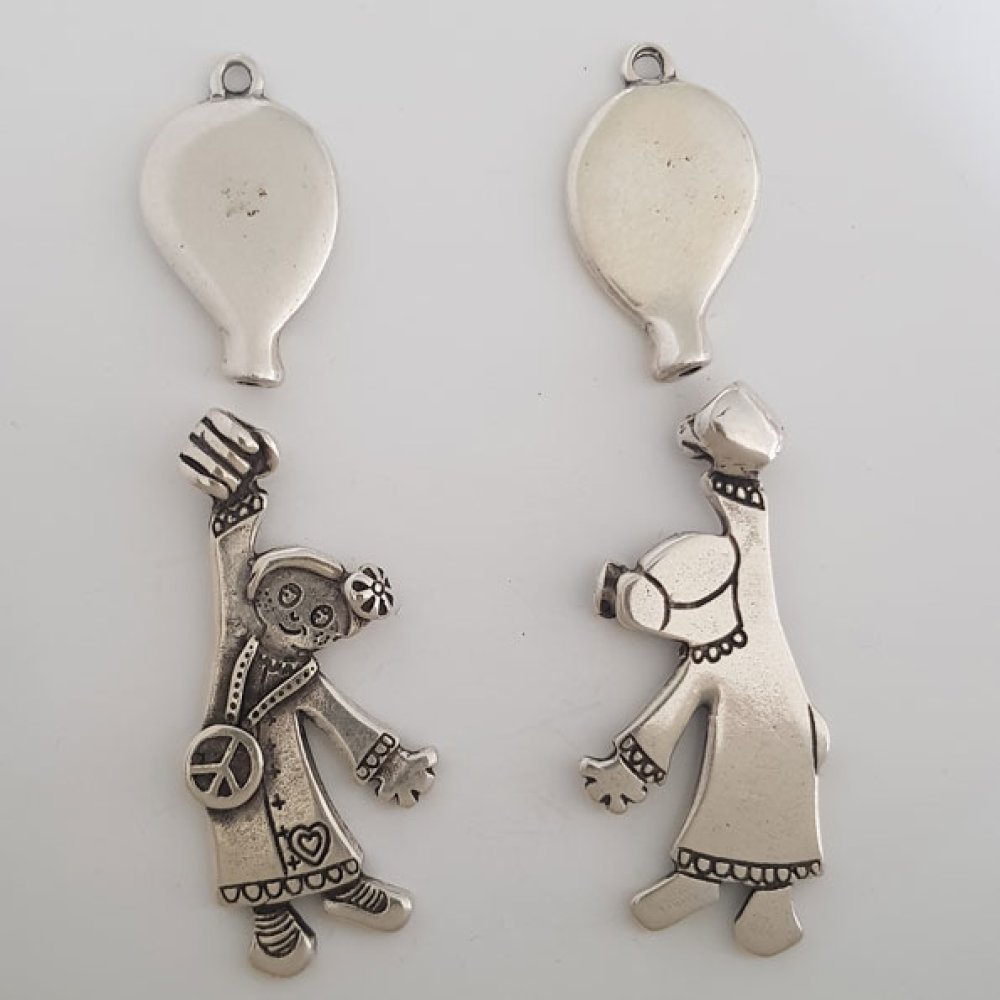 Breloque Enfant N&deg;41-03 Zamak (Plaqu&eacute; Argent)