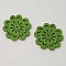 Breloque Fleur Bois N&deg;01 Vert