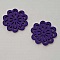 Breloque Fleur Bois N&deg;01 Violet