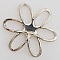 Breloque Fleur M&eacute;tal N&deg;003 Argent