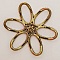 Breloque Fleur M&eacute;tal N&deg;003 Bronze