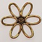 Breloque Fleur M&eacute;tal N&deg;003 Vieil Or