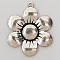 Breloque Fleur M&eacute;tal N&deg;007 Argent