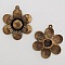 Breloque Fleur M&eacute;tal N&deg;007 Bronze