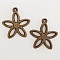 Breloque Fleur M&eacute;tal N&deg;016 Bronze