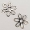 Breloque Fleur M&eacute;tal N&deg;017 Argent