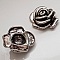 Breloque Fleur M&eacute;tal N&deg;018 Argent