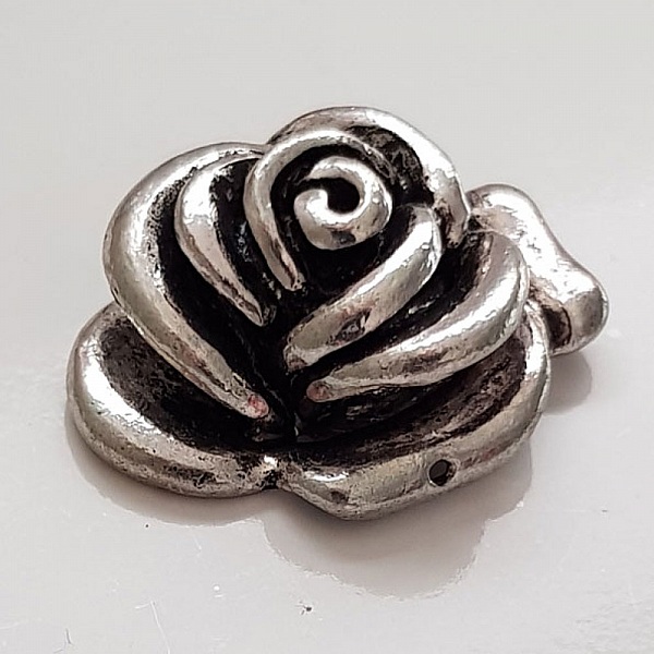 Breloque Fleur M&eacute;tal N&deg;018 Argent