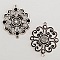 Breloque Fleur M&eacute;tal N&deg;019 Argent