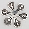 Breloque Fleur M&eacute;tal N&deg;029 Argent