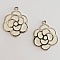 Breloque Fleur M&eacute;tal N&deg;030 Argent