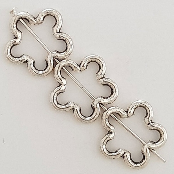 Breloque Fleur M&eacute;tal N&deg;031 Argent