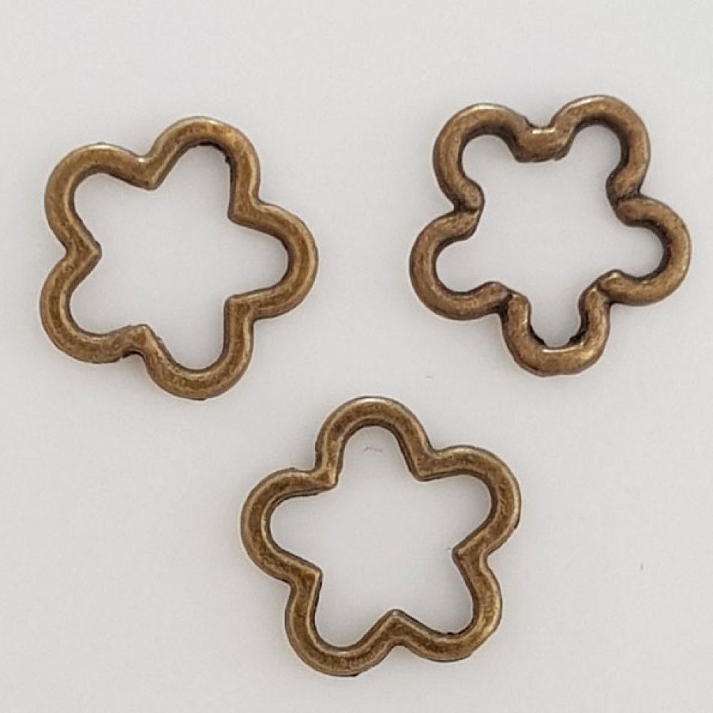 Breloque Fleur M&eacute;tal N&deg;031 Bronze
