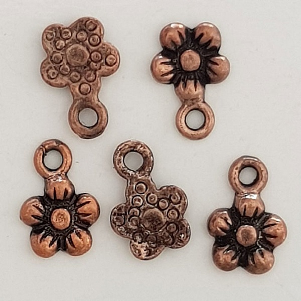 Breloque Fleur M&eacute;tal N&deg;035 Cuivre