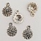 Breloque Fleur M&eacute;tal N&deg;037 Argent