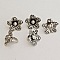 Breloque Fleur M&eacute;tal N&deg;039 Argent