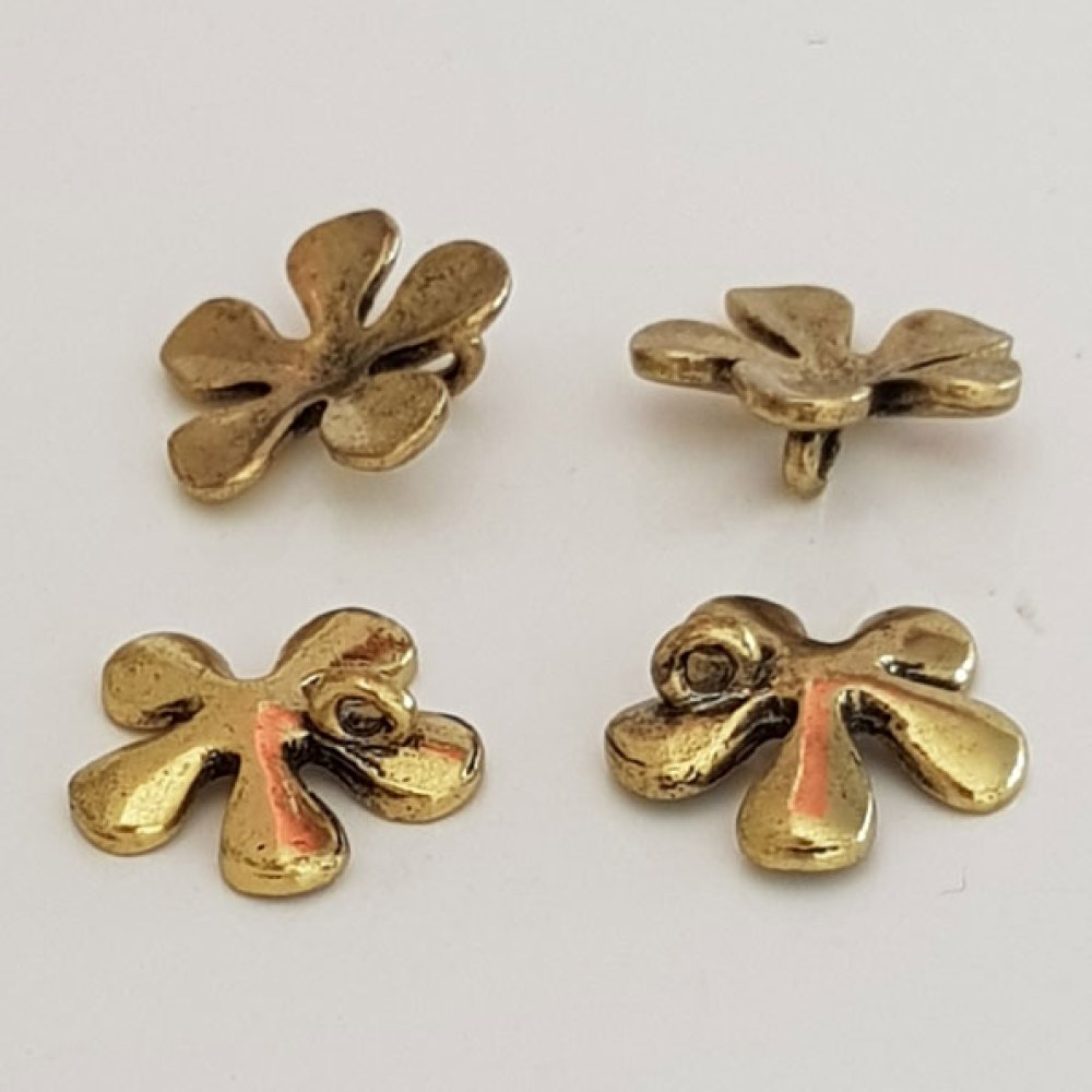 Breloque Fleur M&eacute;tal N&deg;042 Dor&eacute;