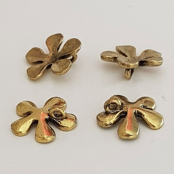 Breloque Fleur M&eacute;tal N&deg;042 Dor&eacute;