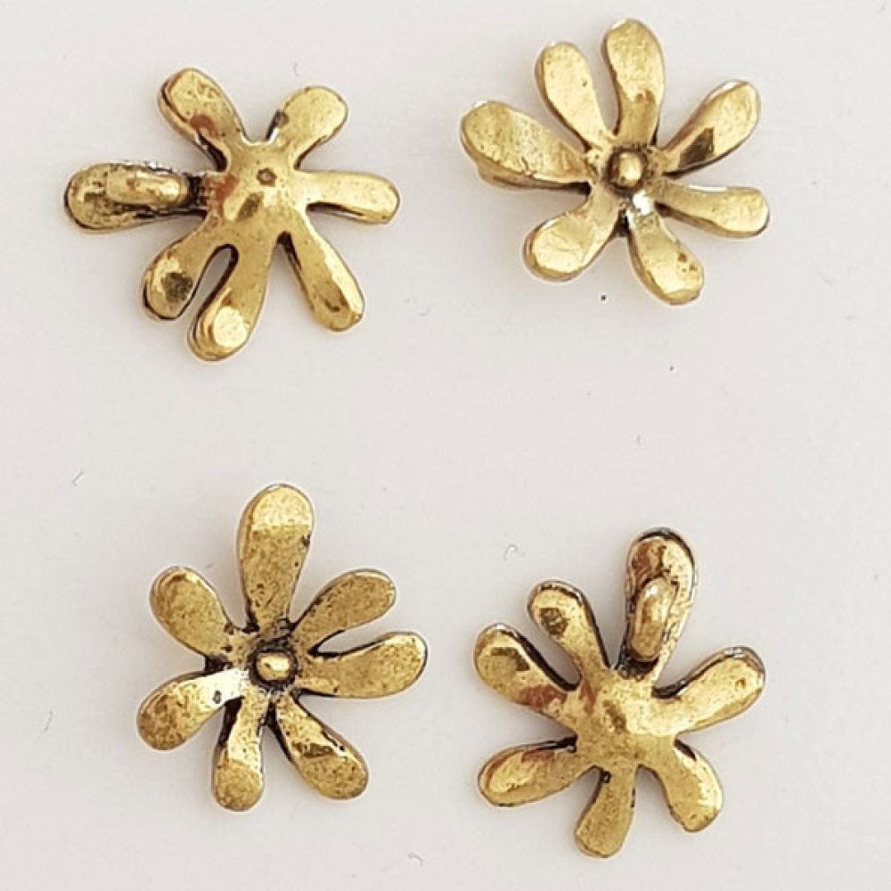 Breloque Fleur M&eacute;tal N&deg;043 Dor&eacute;