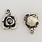 Breloque Fleur M&eacute;tal N&deg;045 Argent