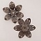 Breloque Fleur M&eacute;tal N&deg;058 Argent Gris