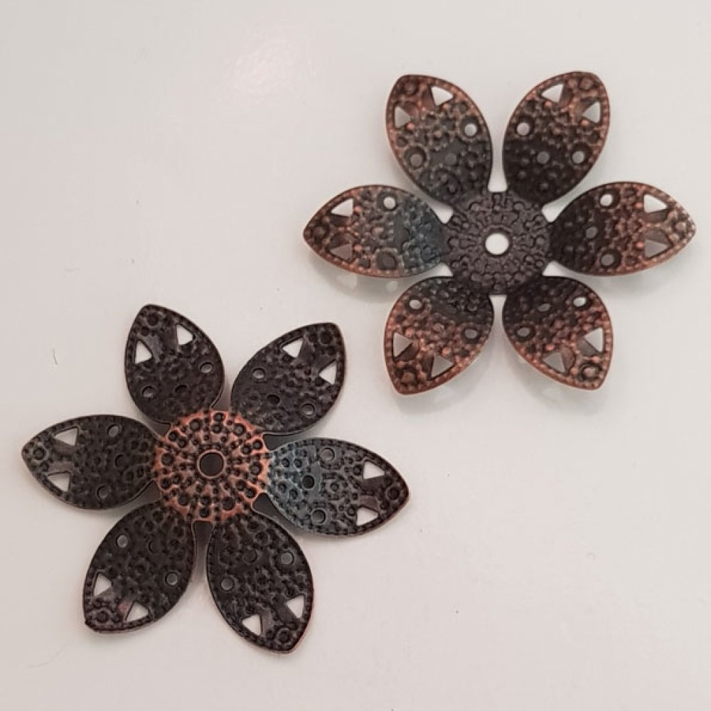Breloque Fleur M&eacute;tal N&deg;058 Cuivre