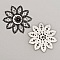 Breloque Fleur M&eacute;tal N&deg;059 Argent