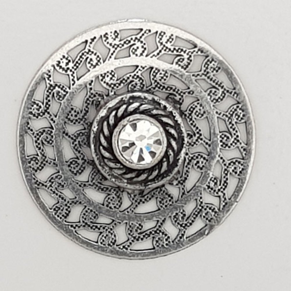 Breloque Fleur M&eacute;tal N&deg;060 Argent