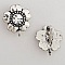 Breloque Fleur M&eacute;tal N&deg;063 Argent