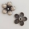 Breloque Fleur M&eacute;tal N&deg;066 Argent